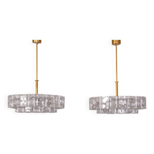 Paire de lustres en laiton - doria