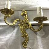 Paire d'appliques en bronze style Louis XV
