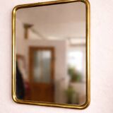 Rectangular mirror gilded with fine gold – vintage –