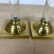 Paire de bougeoirs plexiglas et laiton Estrid Ericson, vintage