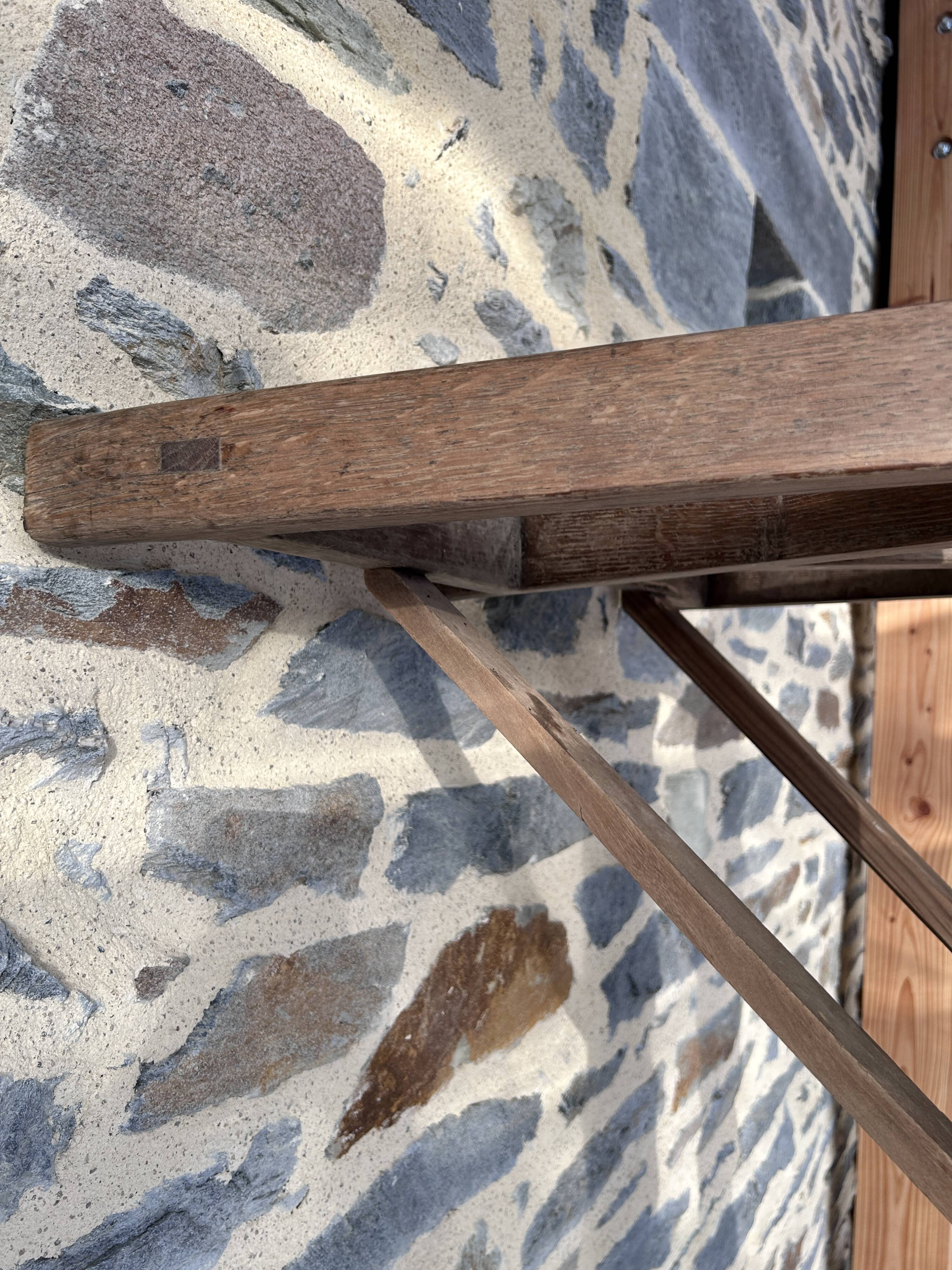 Pair of antique farm benches