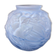 Blue art deco ball vase, flower decoration, signed stella