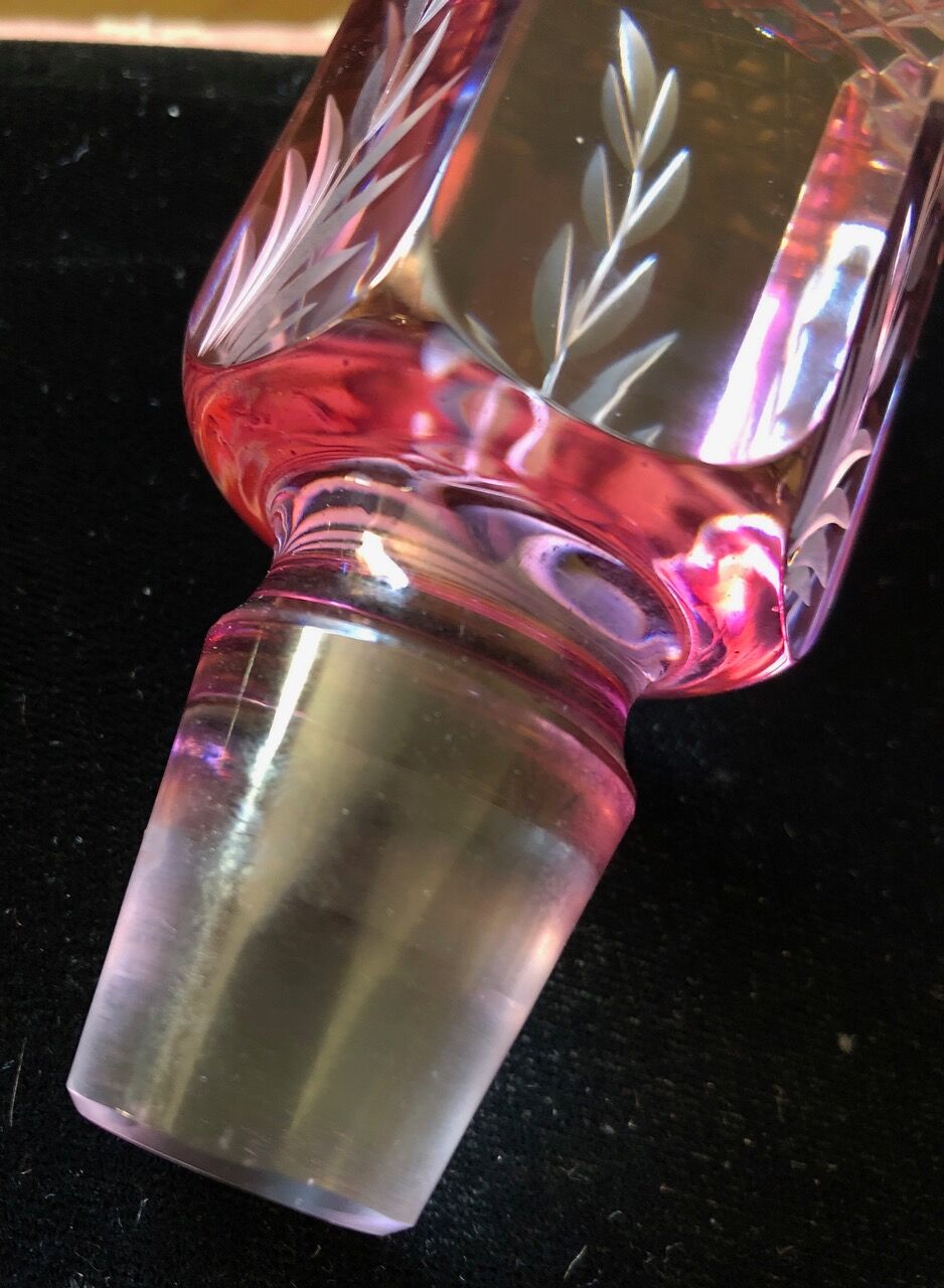 Cut crystal whisky service