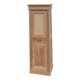 Small renovated cupboard: bonnetière / tall boy in raw solid wood.