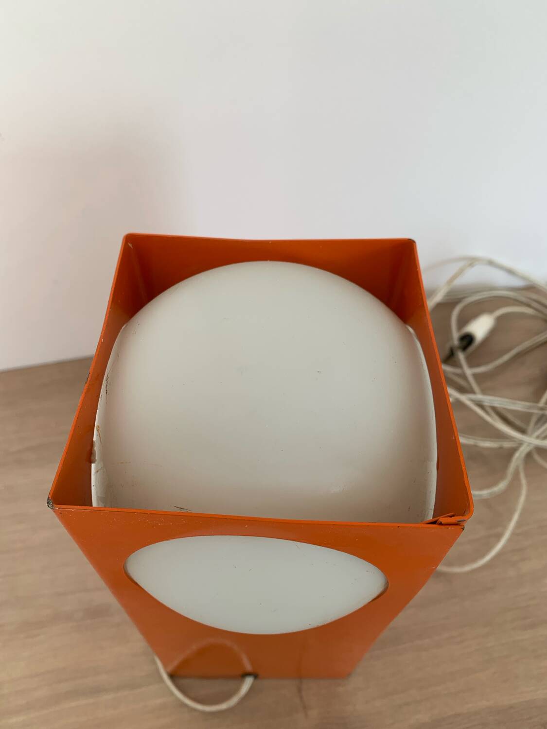 Orange Lamp Vintage Design Circa 1970 Space Age