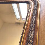 Antique large Louis Philippe mirror, decorated with gilt leaf - "Claude"
