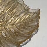 Leaf-shaped ashtray in Murano crystal