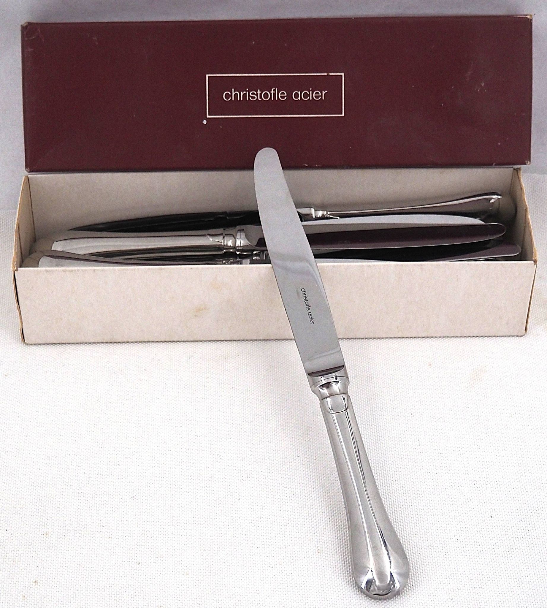 Christofle steel berry, 12 dessert knives, dessert, cheese.