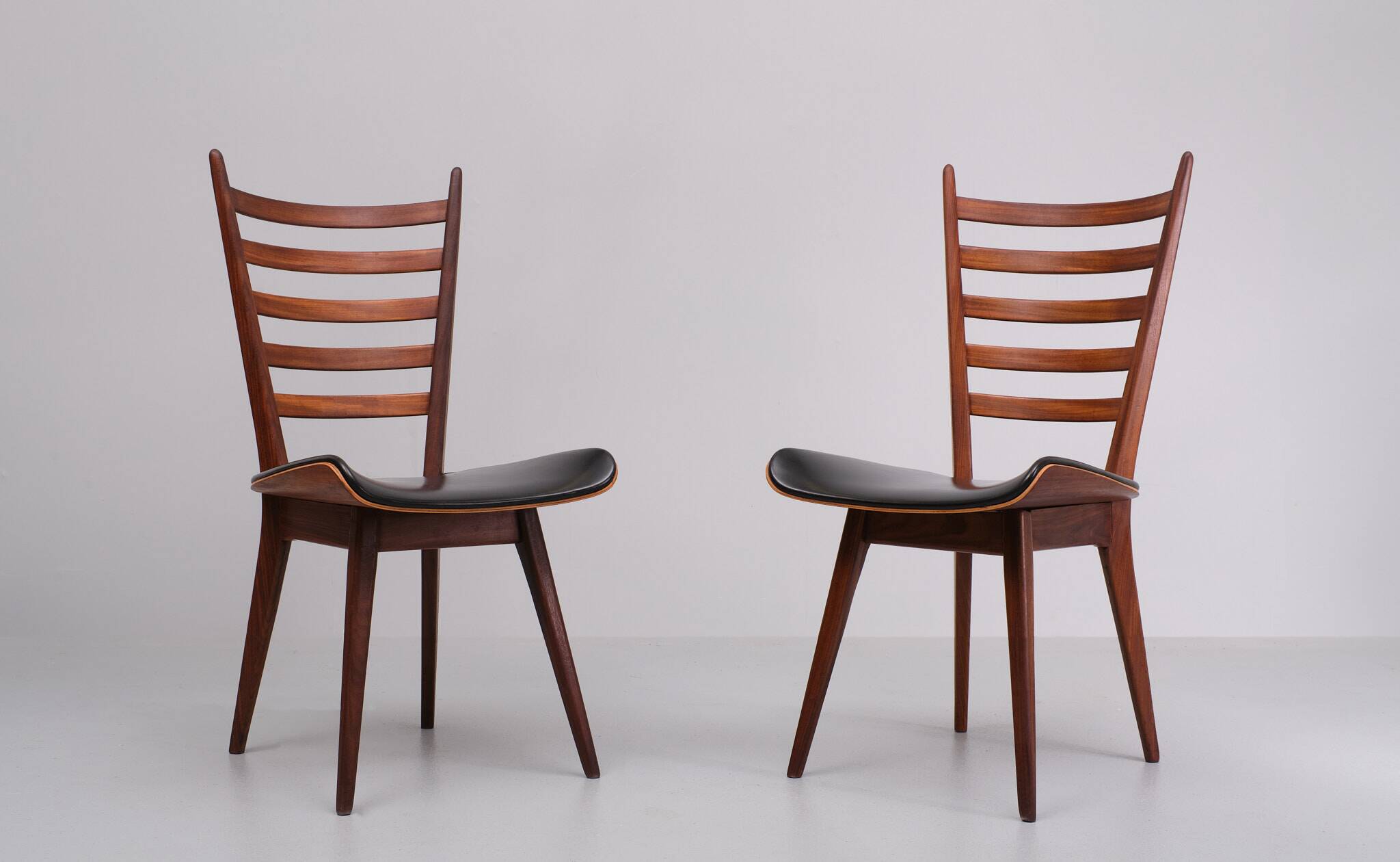 Cees Braakman curved ladder chairs 1950s Holland