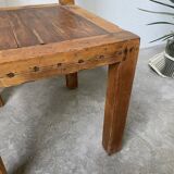 Brutalist pine chair