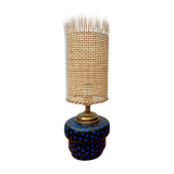 Lampe de chevet pois bleus