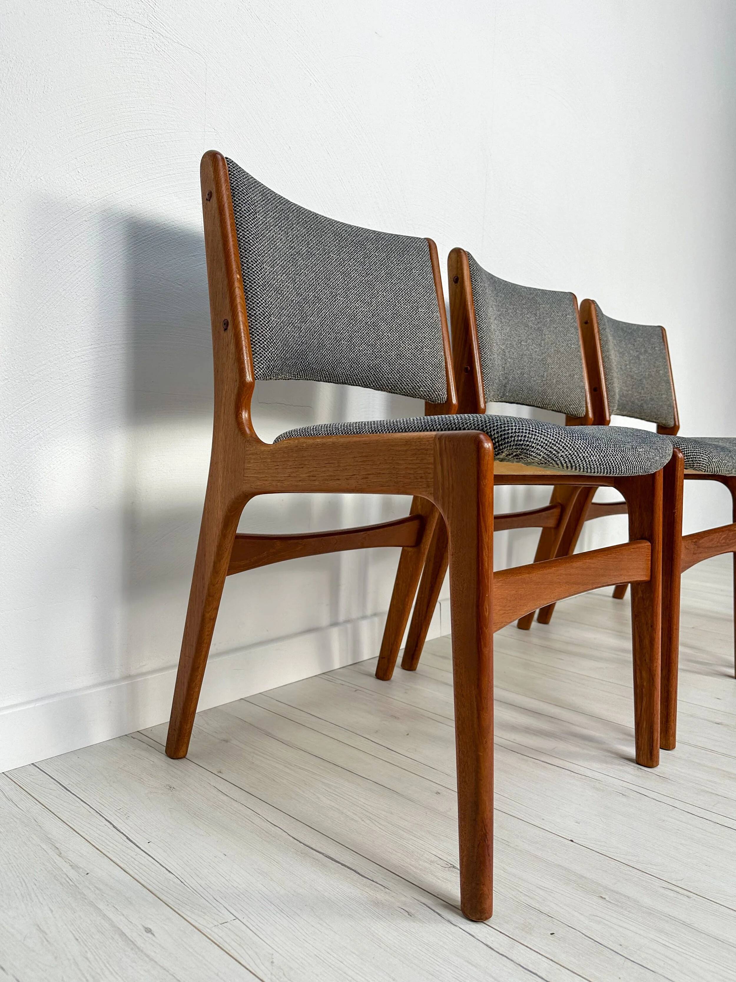 1960s vintage Danish teak dining chair by Erik Buch for Anderstrup Møbelfabrik