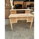 Bureau en bois naturel de style Empire 800 en noyer et érable