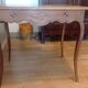 Walnut and marquetry table, 19th century.