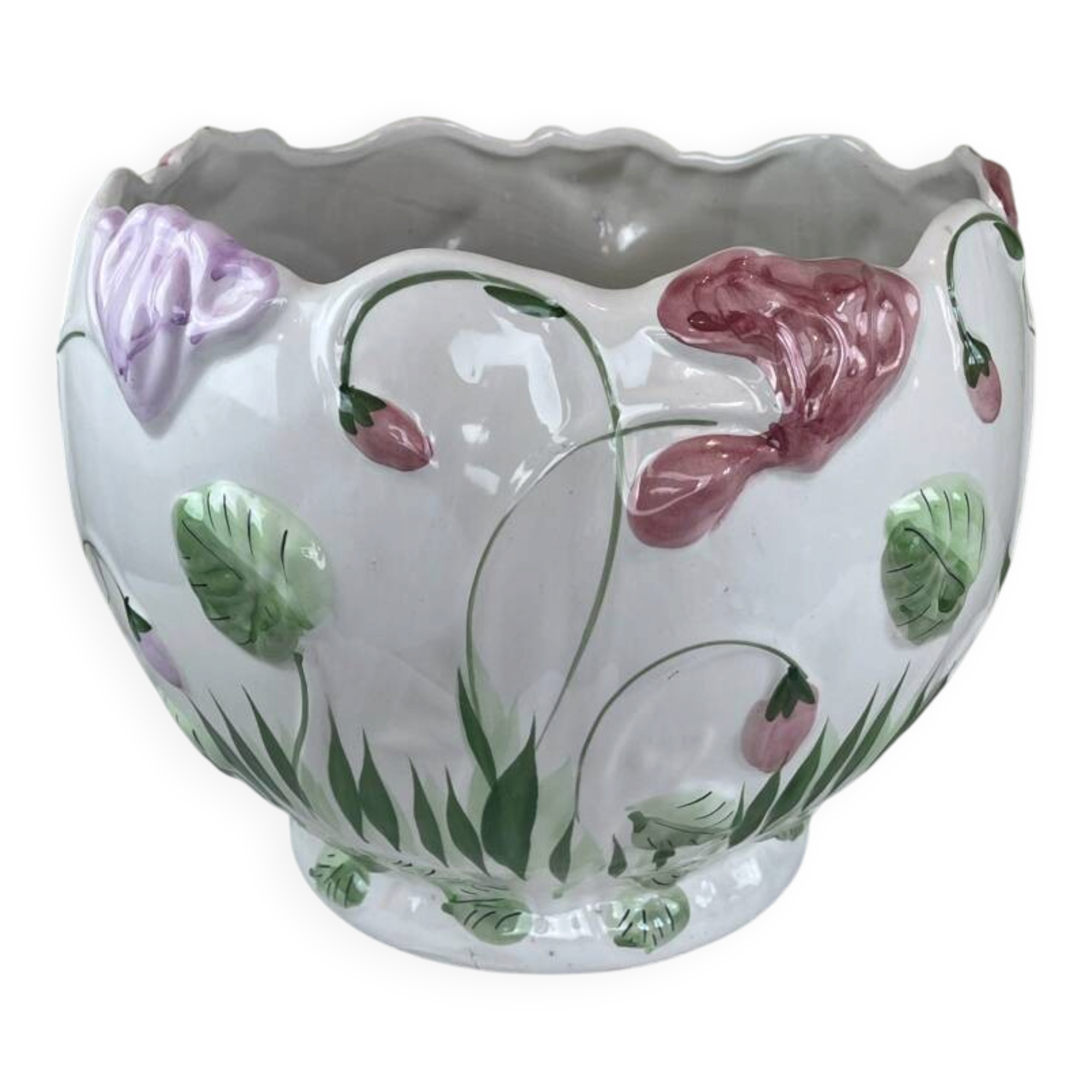 Important glazed ceramic cache pot