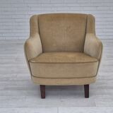 1970s, Danish lounge chair, original condition, furniture velour.