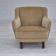 1970s, Danish lounge chair, original condition, furniture velour.