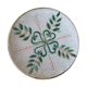 Ceramic plate of the 50s marie madeleine jolly (the triskel)