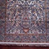 Handmade cashmere wool and silk rug 183x123cm