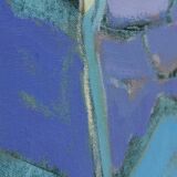 ‘Conversation in the rain’ Abstract Oil on Canvas Large Painting 1990s