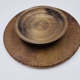 Art Deco painted glass pie dish