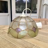 Suspension en nacre arlequin vert
