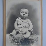 Old photo of a child baby