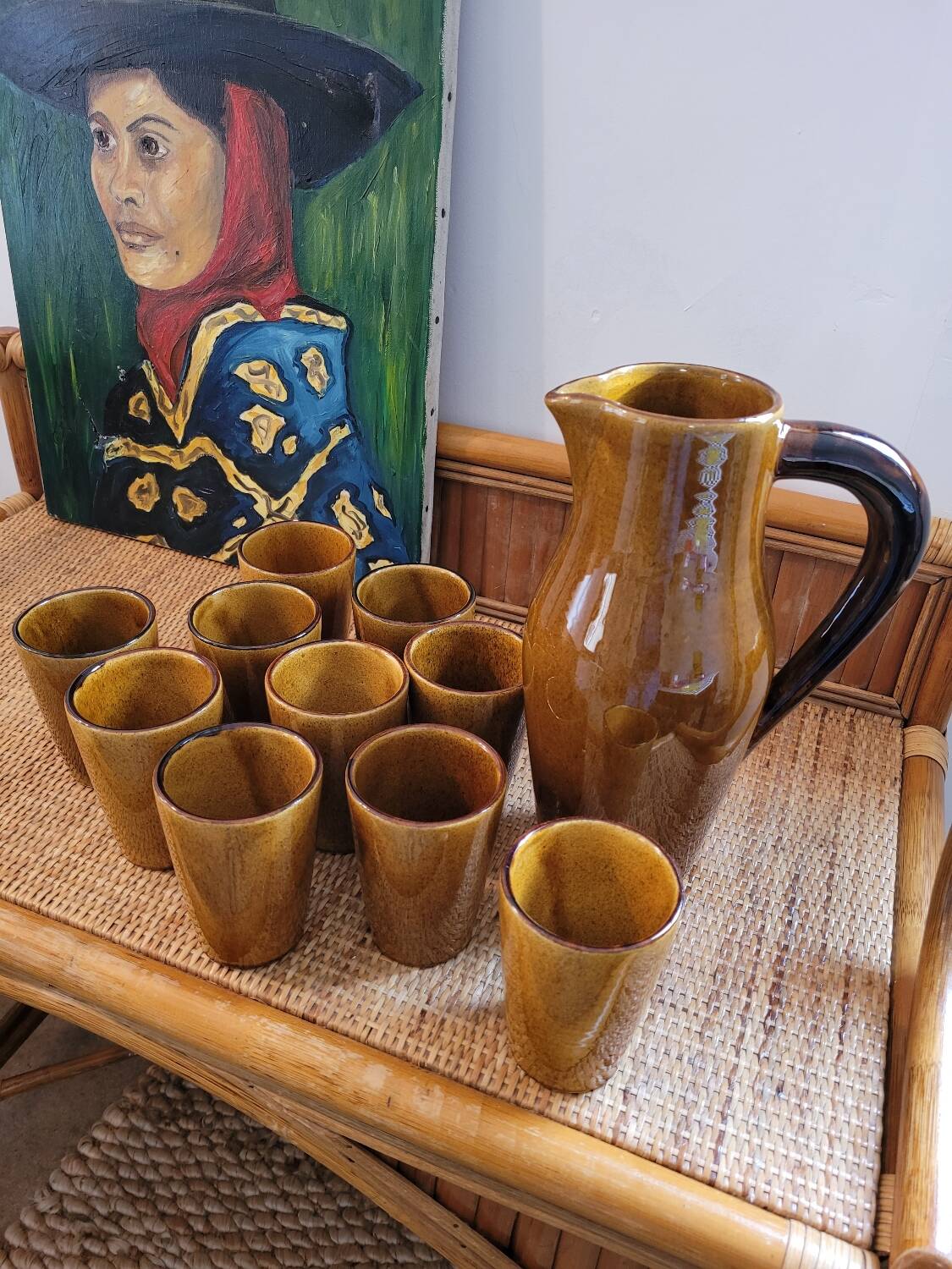 Ceramic orangeade set - 10 mazagrans