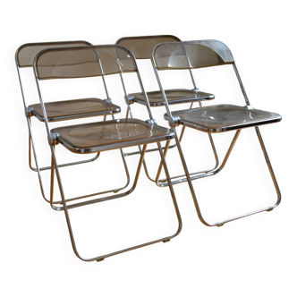 4 Plia chairs by Giancarlo Piretti @ Castelli circa 1970