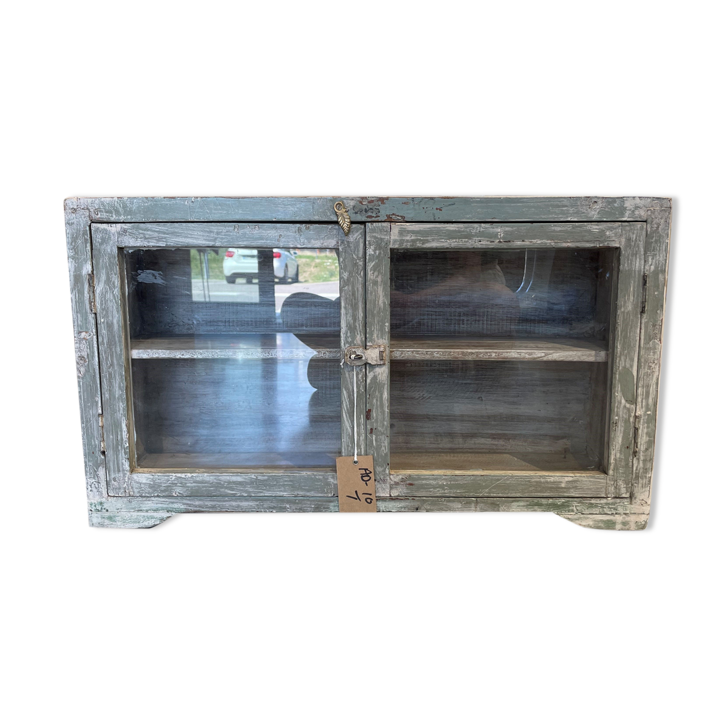 Small teak wall shelf