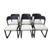 Set of 6 chairs sled Baumann