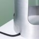 Matte silver aluminum table lamp by Dominik Hehl, vintage 2012 design, sculptural industrial vibe