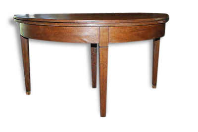 Table 1/2 lune en chêne / 130 cms de diamètre