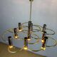 Gaetano Sciolari geometric chandelier, 9 lights, Italy, 1970s
