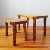Danish nesting coffee tables in solid wood – Vintage