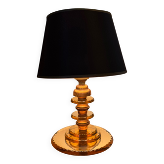 Petite lampe Art Déco verre cuivré
