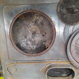 Cook old tile faience metal structure