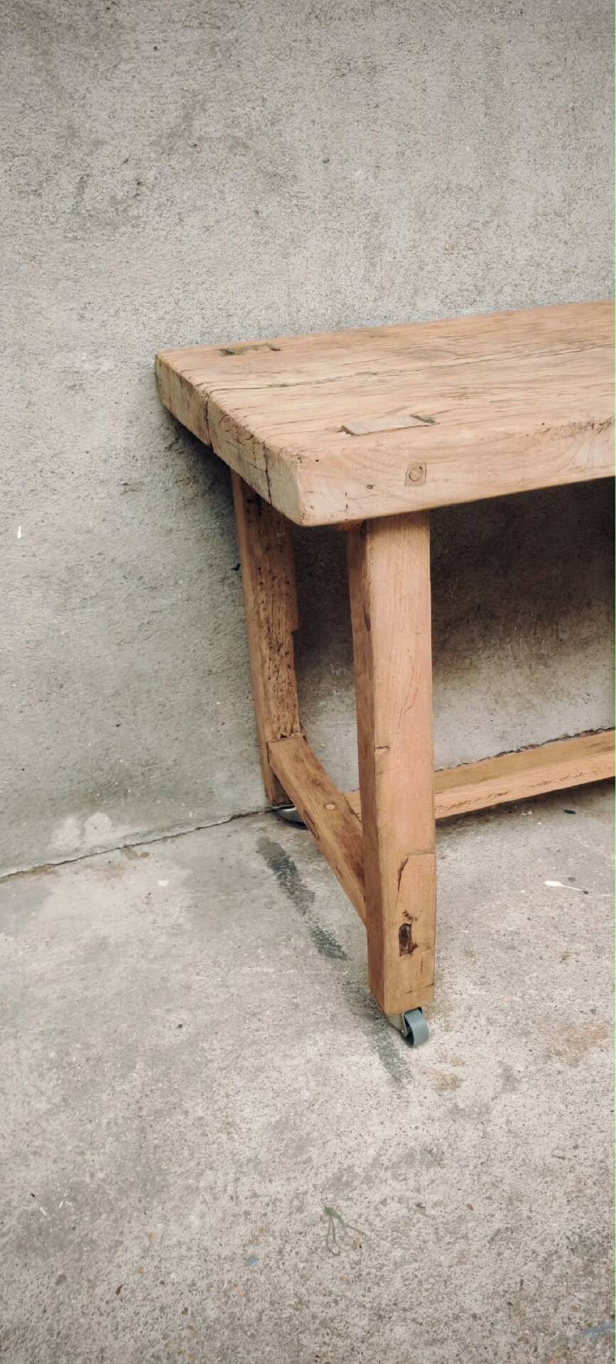 Bedside table - old workbench