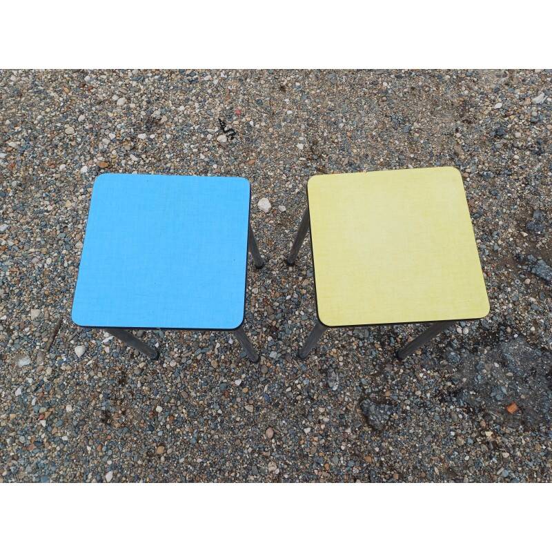 Paire de tabourets en formica