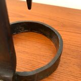 Wrought iron candlesticks brutalist art 70s