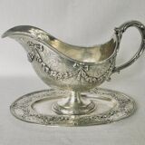 Saucière on solid silver tray
