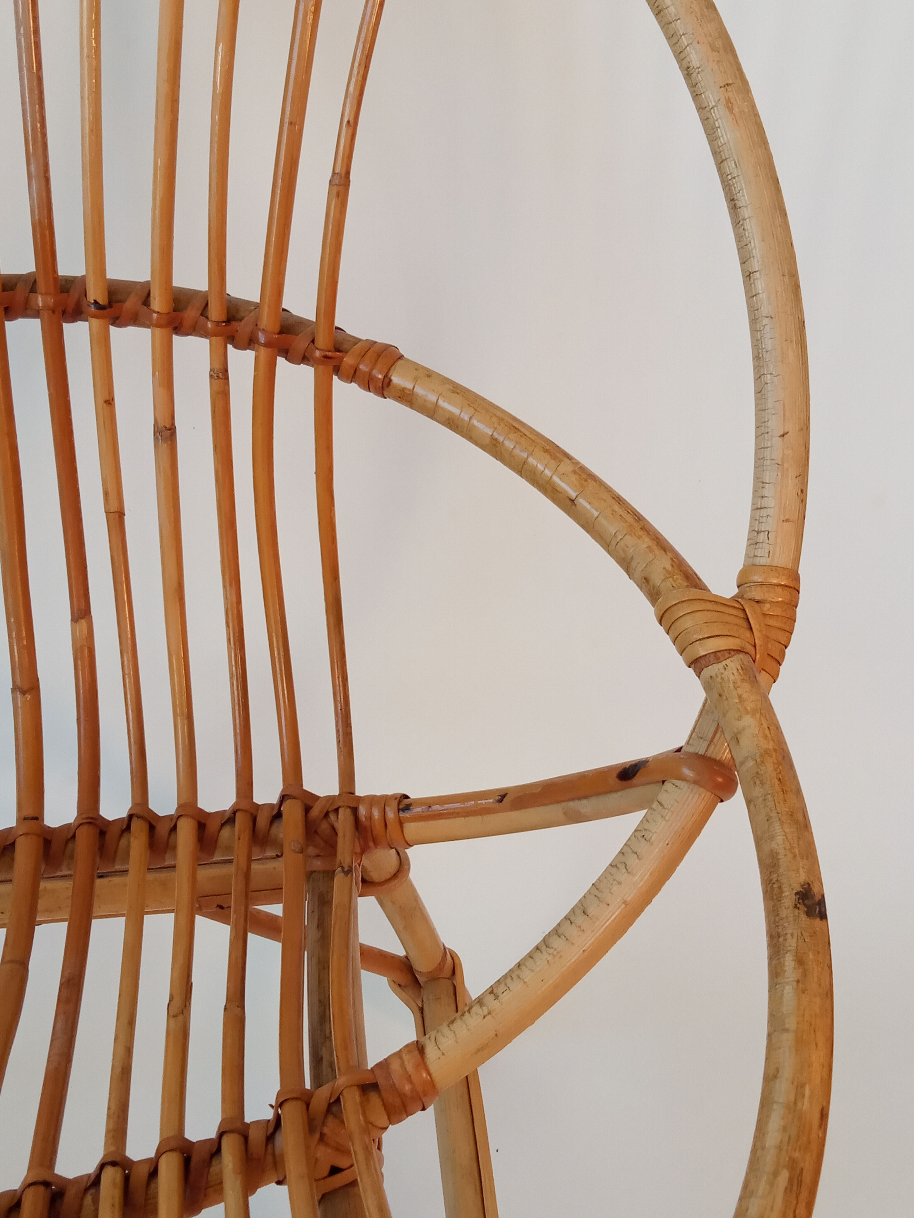 Fauteuil en rotin années 50