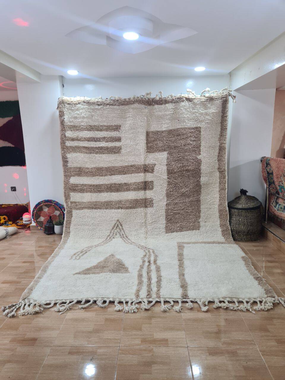 Handmade wool Berber rug 300X200 cm