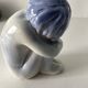 Rare statuette fillette delft signée et numérotée