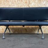 1990s Area Lounge Sofa Leather Sofa by Antonio Citterio for Vitra Chrom Design