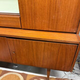 Vintage Scandinavian teak sideboard with compass feet from the 70s