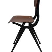 Vintage industrial children's chair, school chair, Dutch design