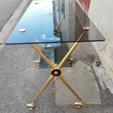 Dessert years 60 gold metal and glass