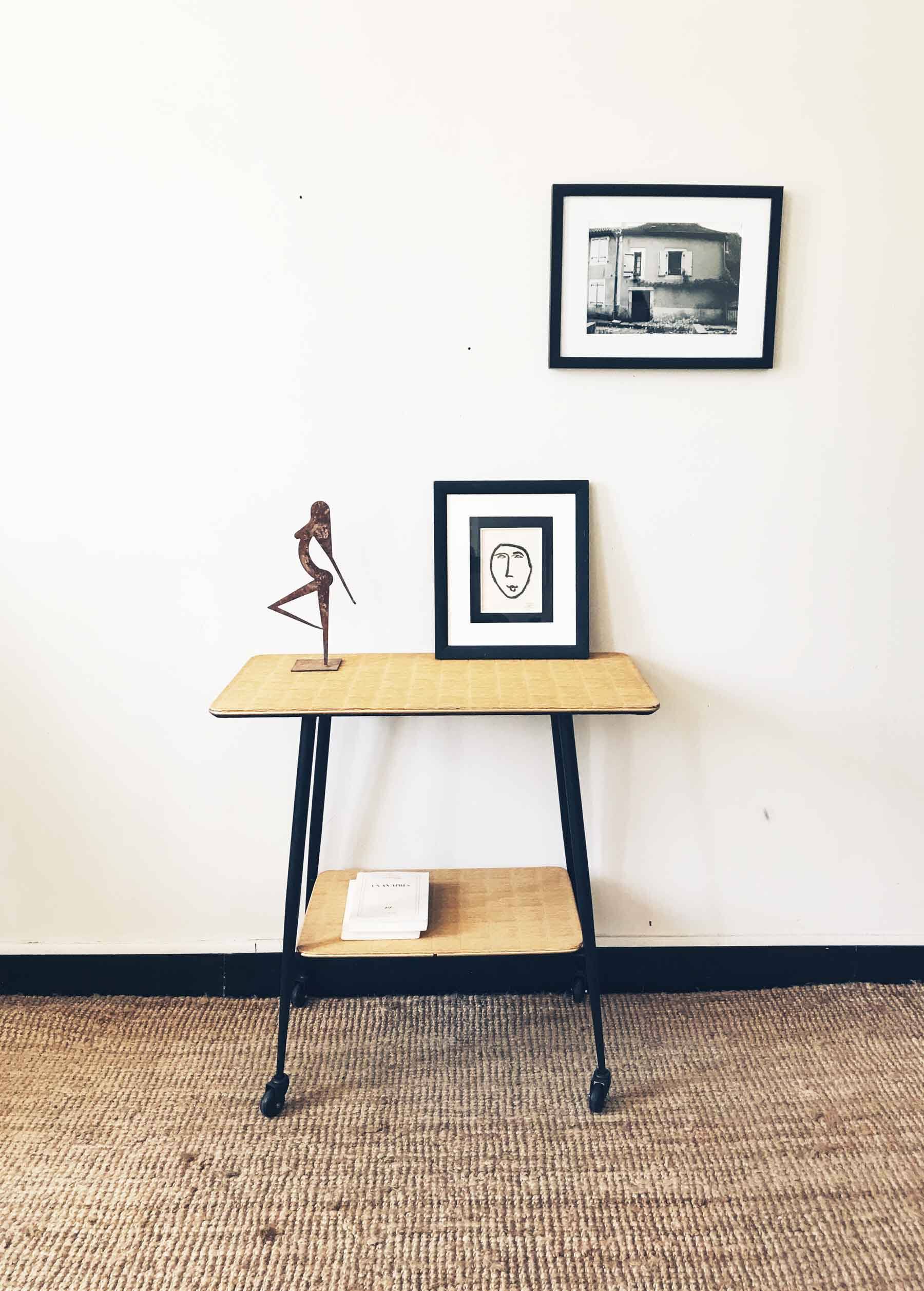 Vintage trolley on wheels