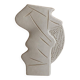 Vintage 1970s studio ceramic vase, stoneware with an abstract openwork shape.